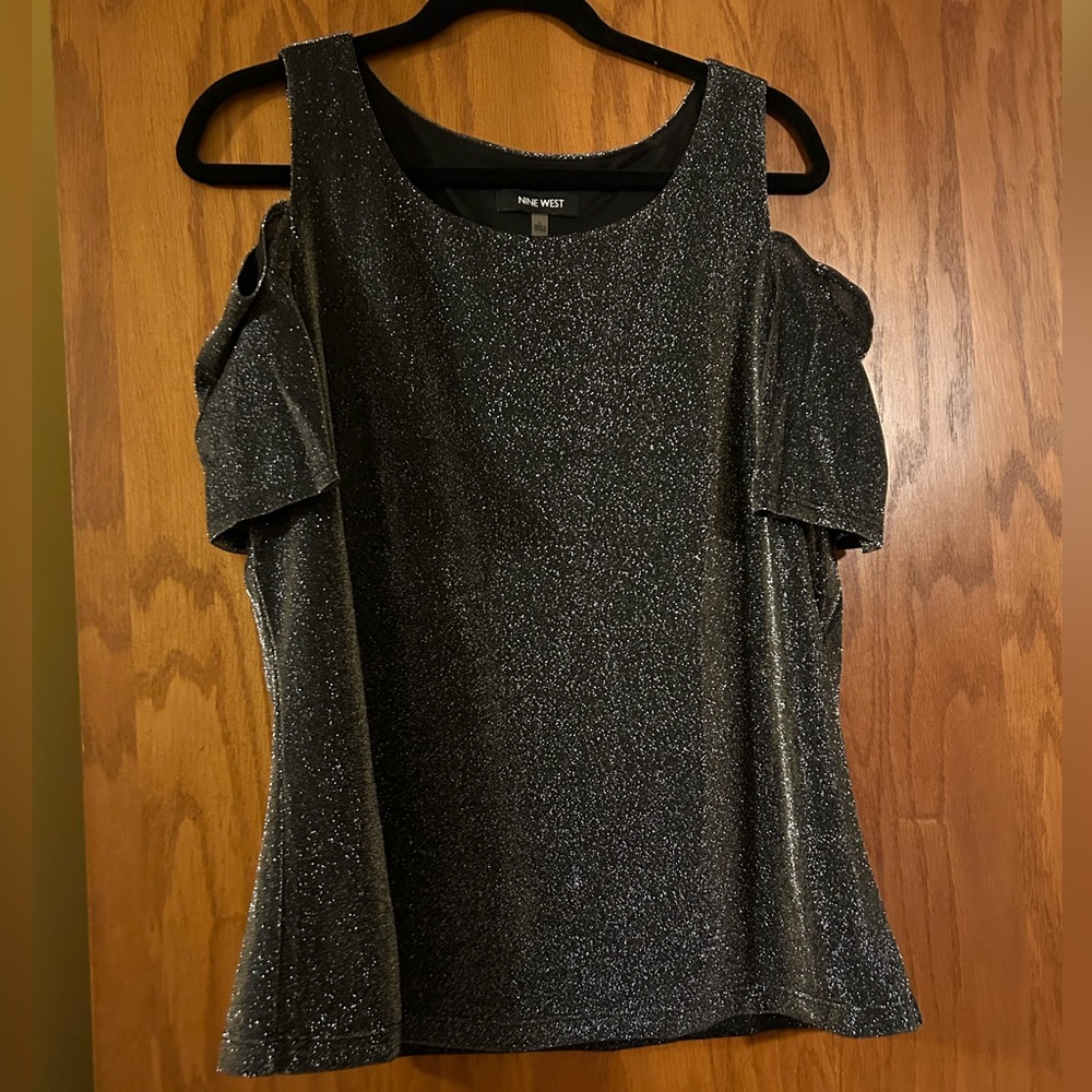 Sparkly black top
